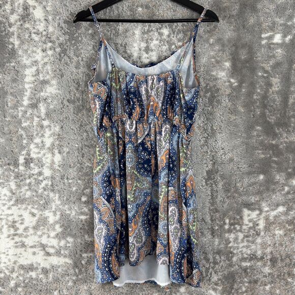 Cotton On Size S Paisley Sleeveless Mini Sun Dress Multi Colored Pullover Straps - Picture 3 of 8